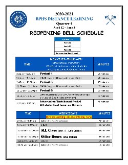 Bell Schedule 